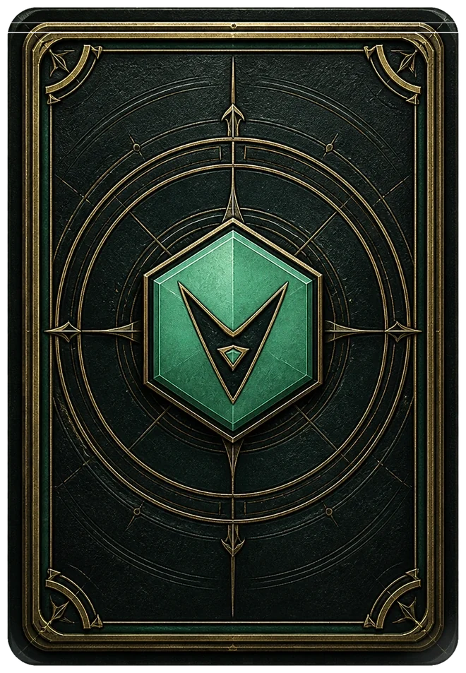 Carta pronta para ser revelada